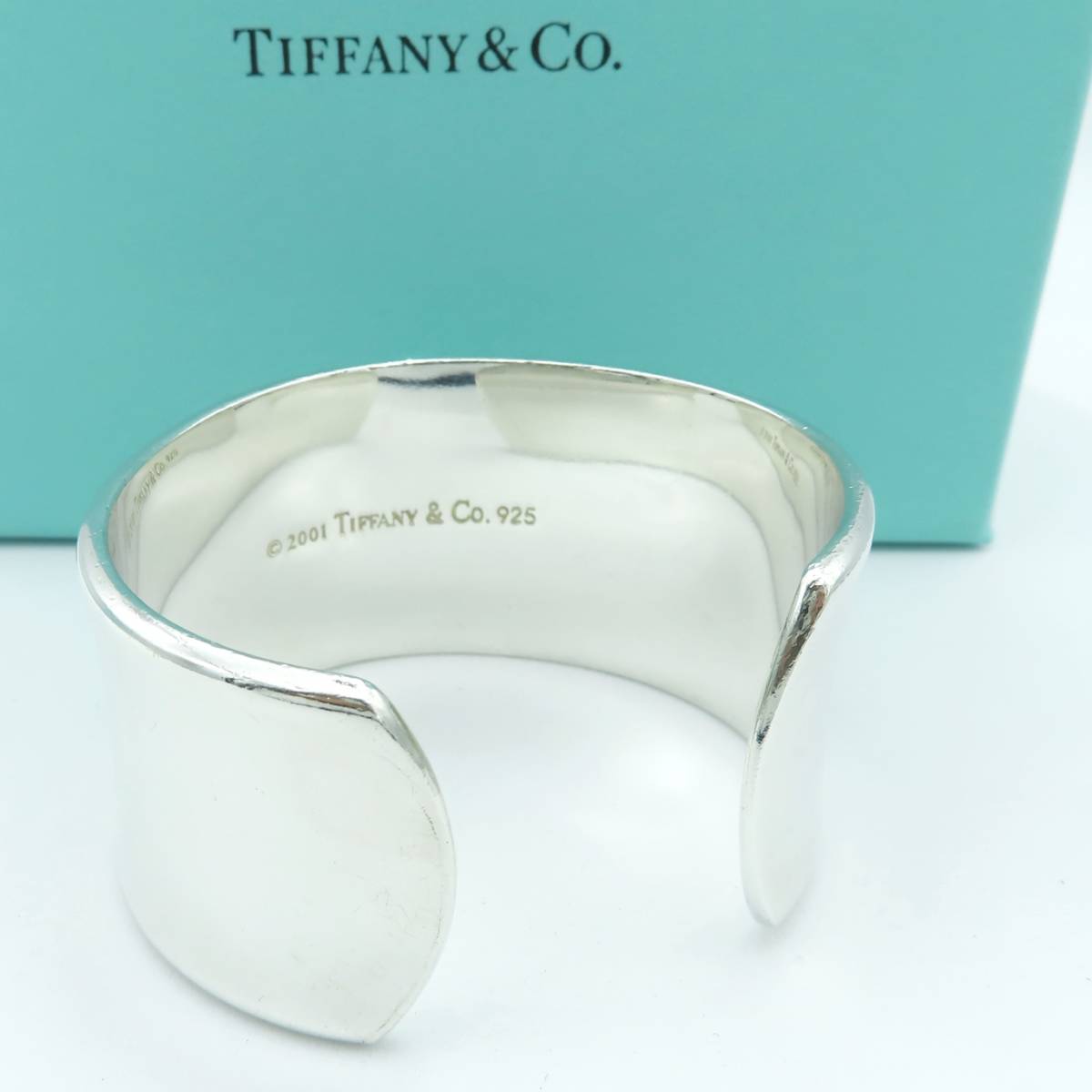 希少 美品 Tiffany&Co. ティファニー 1837 ナロー ワイド シルバー カフ バングル 1837 SV925 TT23_画像2