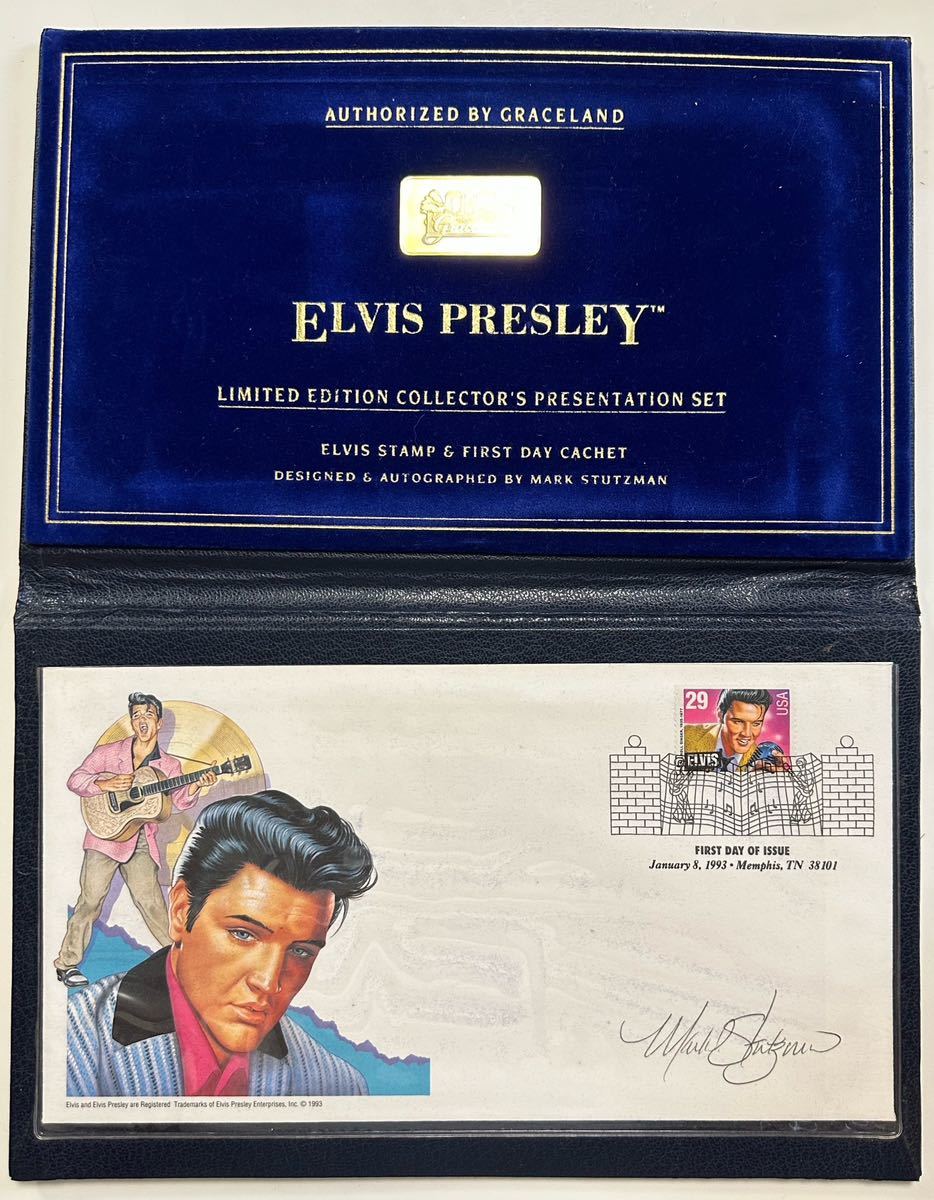 ELVIS PRESLEY エルビスプレスリー Limited Edition autographed presentation set. First Day Cover & Ingot コレクターズアイテム　レア_画像2