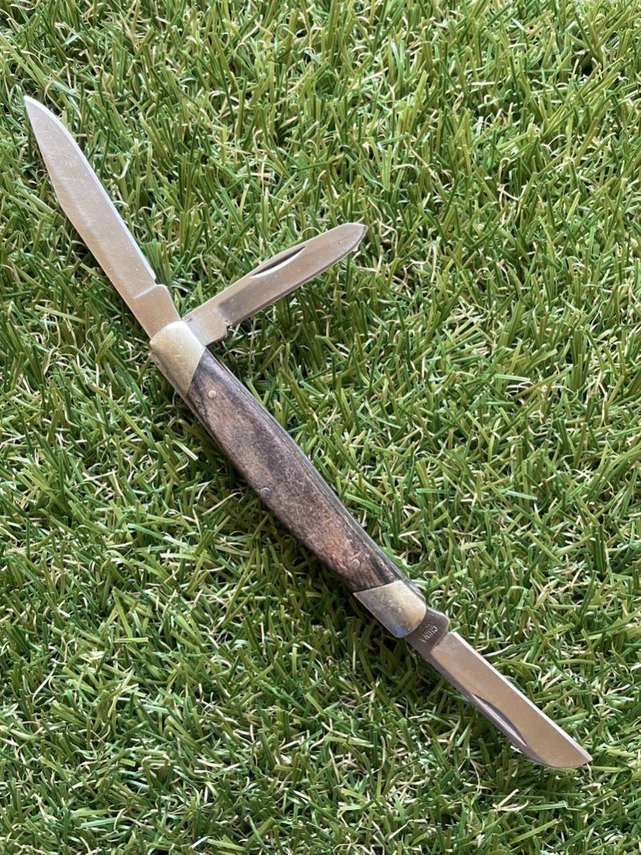 BUCK #514［373 Woodgrain］バックナイフ フォールディングナイフ ３枚刃の画像3