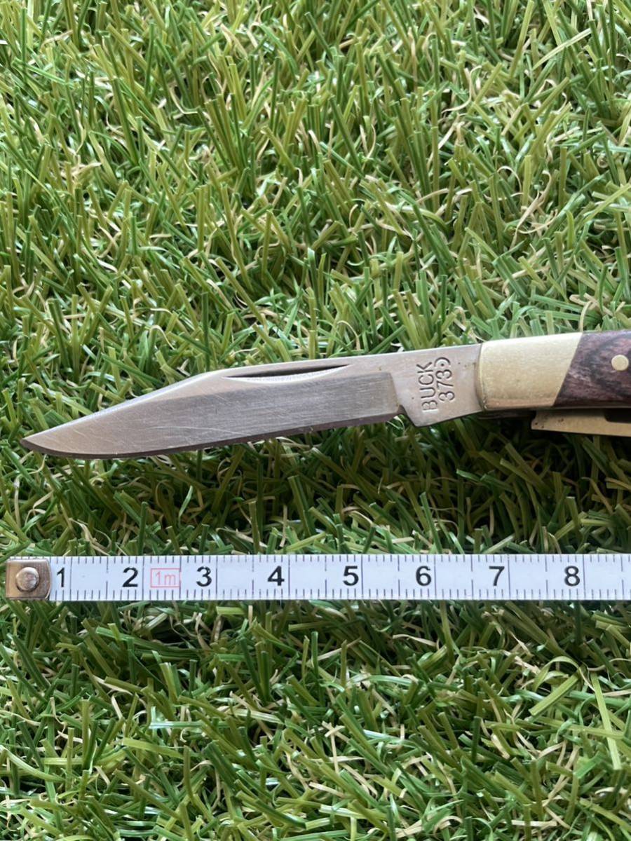 BUCK #516 ［373 Woodgrain］バックナイフ ３枚刃 フォールディングナイフの画像5