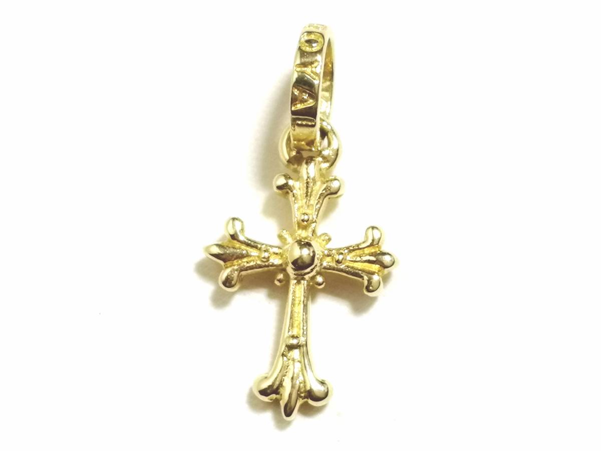 * роскошный K10 Gold подлинный товар стандартный товар Royal Order Tiny Chapel Cross 10K GOLD Thai колено коричневый peru Cross подвеска с цепью *