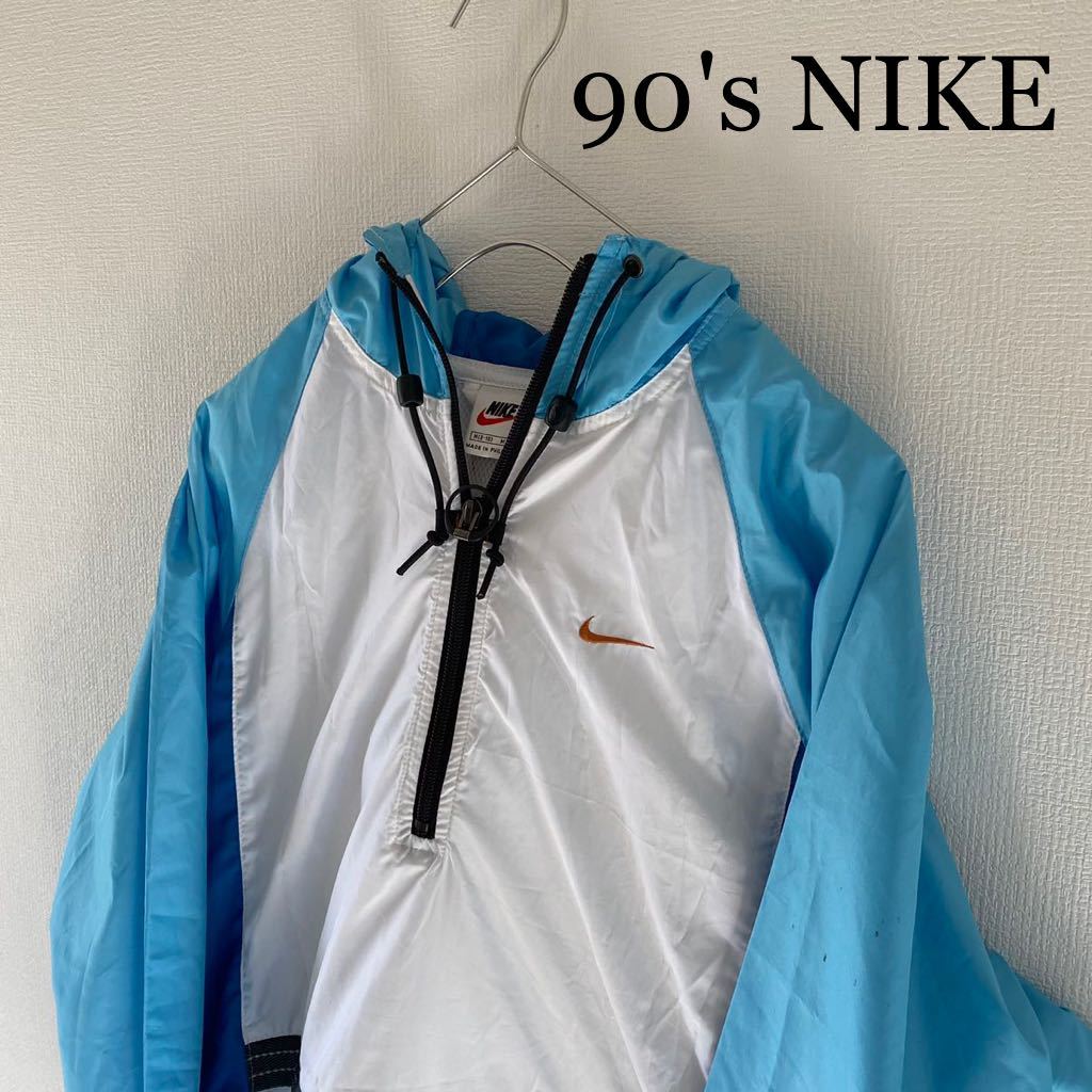 新作商品 90'sNIKEナイキナイロンジャケットメンズ長袖mMメンズ長袖銀