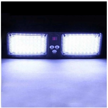 【送料無料】LED 電球 バイザー 点滅 ライト 信号 フラッシュ 警告灯 ストロボ ダッシュ 自動車 光 電気 赤 白 黄色 パトカー サンバイザー_画像4