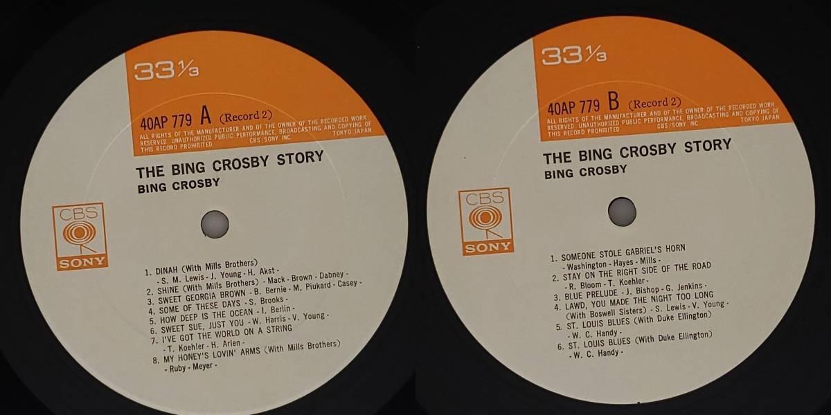 良盤屋◆LP◆Jazz；ビング・クロスビー・ストーリー Bing Crosby / The Bing Crosby Story /1977 2枚組 ◆Vocal◆J-2758_画像10