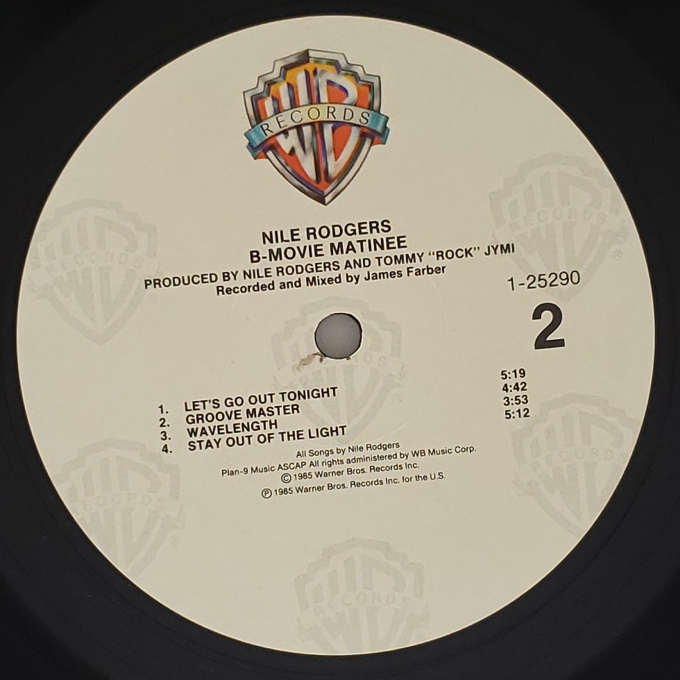 良盤屋◆LP◆US 輸入盤ナイル・ロジャース　Nile Rodgers / B-movie Matinee /1985 ◆Synth-pop, Funk◆P-4094_画像10