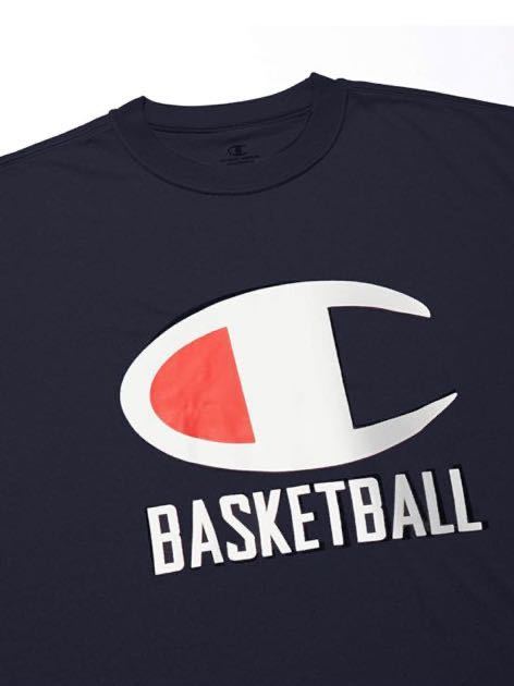 未使用 [チャンピオン] スポーツ Tシャツ 抗菌防臭 C3-PB356 メンズ ネイビー Mサイズ スポーツウェア まとめて2枚セット バスケ(111.112)_画像3