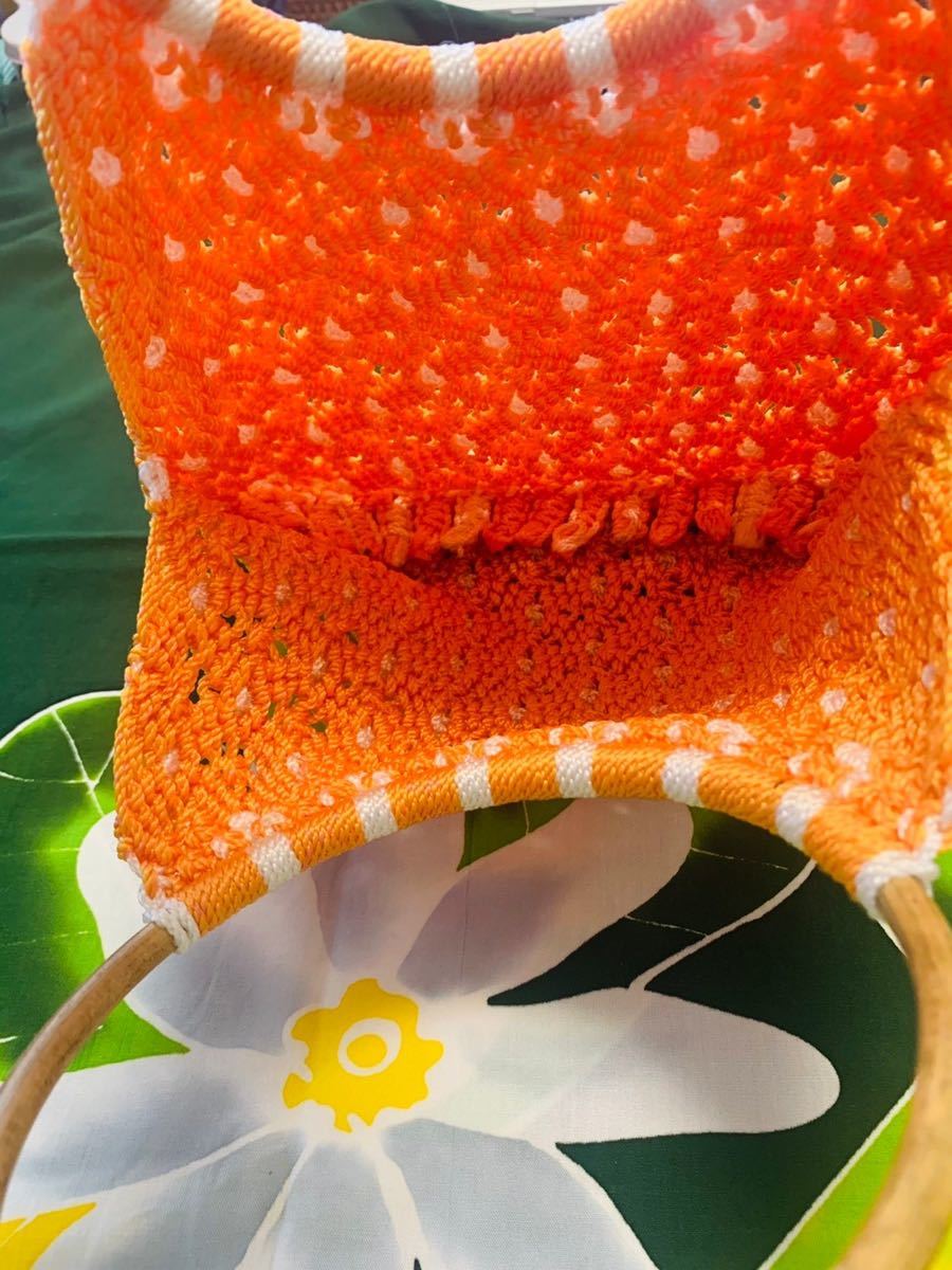 【入手困難☆未使用】ベトナム 手作り ハンドバック オレンジアンテプリマ ワイヤーバッグ ハンドバッグ