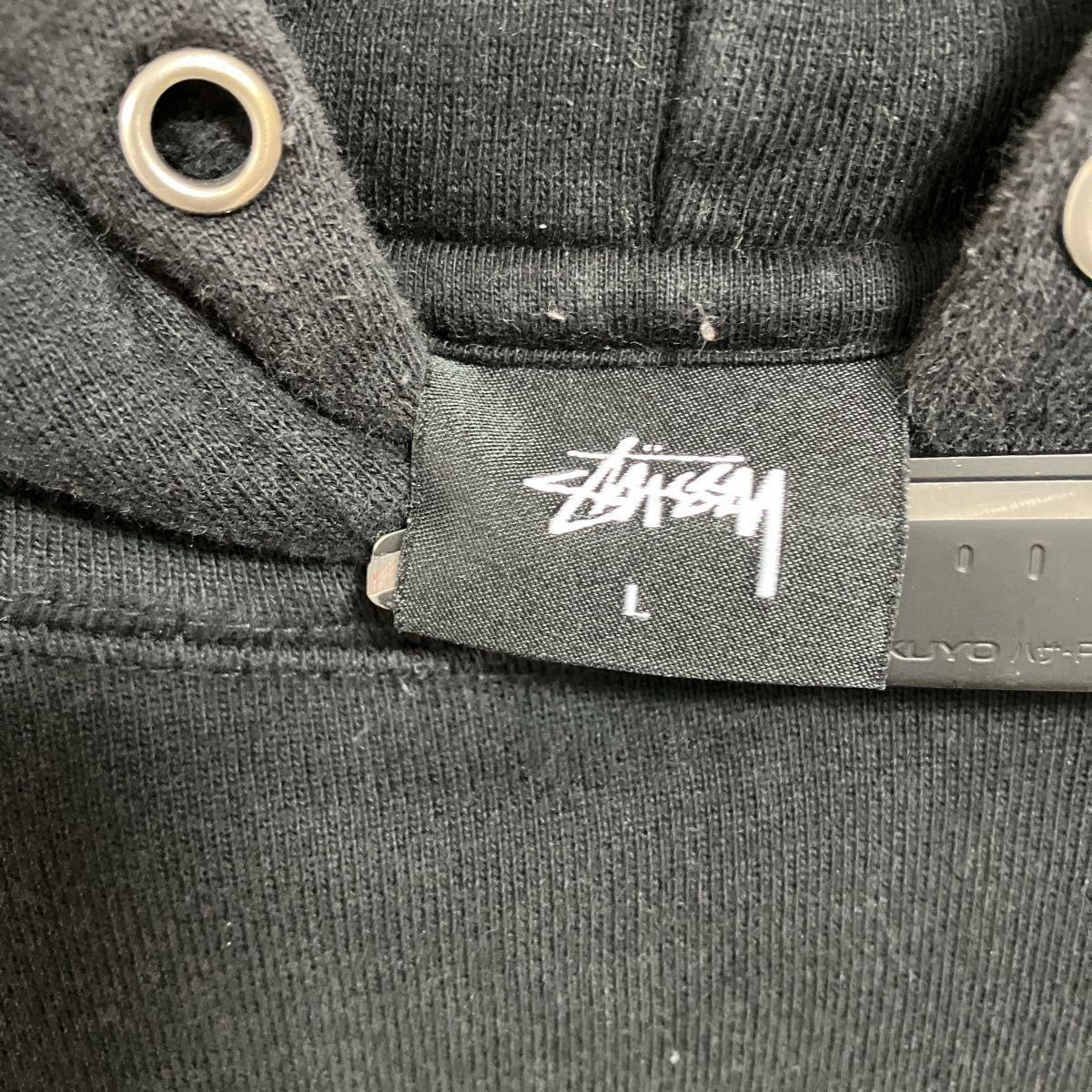 stussy ステューシー ビッグロゴ刺繍 フード刺繍 プルオーバー パーカー-