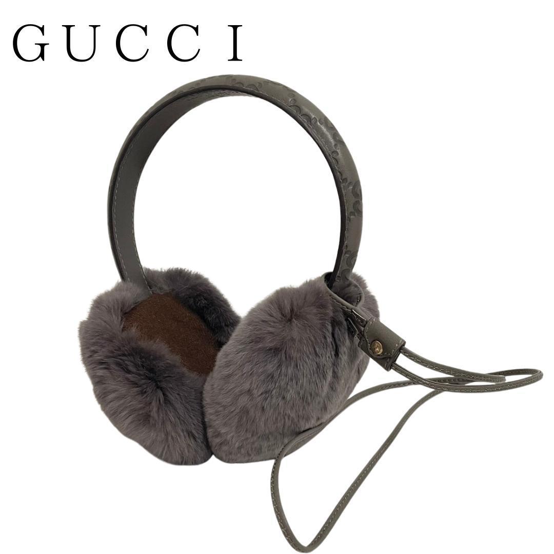 ヤフオク! - 美品 GUCCI グッチ イヤーマフラー ブラウン