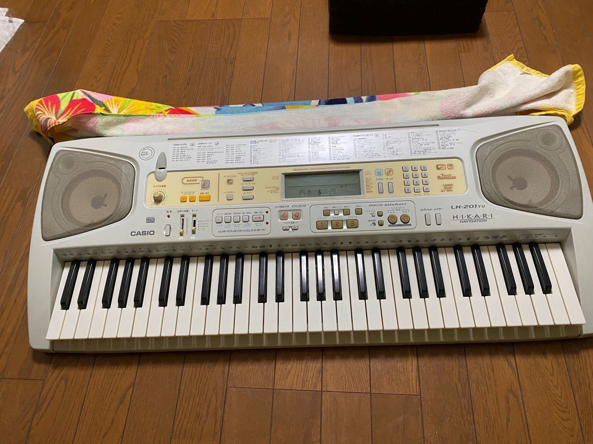 CASIO 電子キーボード カシオ 鍵盤 カシオ光ナビゲーションキーボード LK-201TV オルガン サスティンペダル キッズ