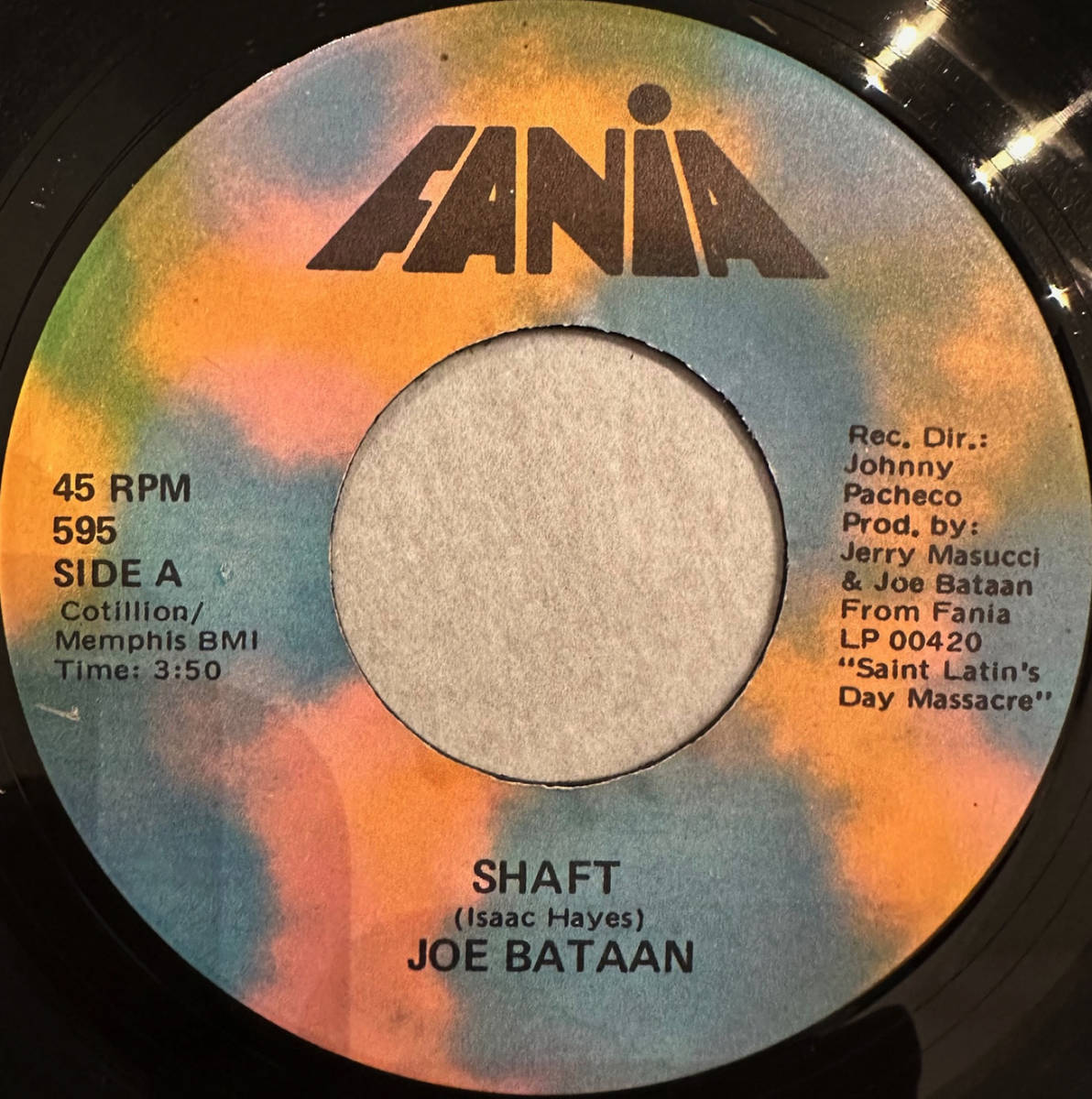 #1972 year US record original Joe Bataan - Shaft / El Regreso 7~EP 595 Fania Records