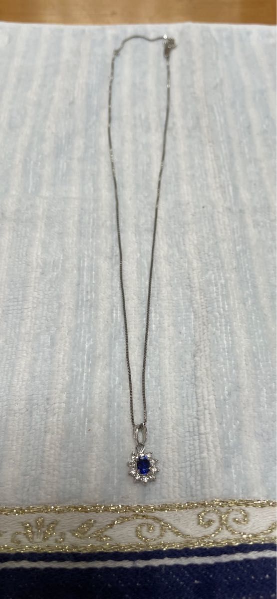 PT850 サファイアネックレス0.2ct 美品 | noonanwaste.com
