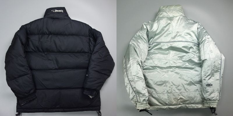 90s bear USA ベアー リバーシブル ダウンジャケット 黒×シルバー