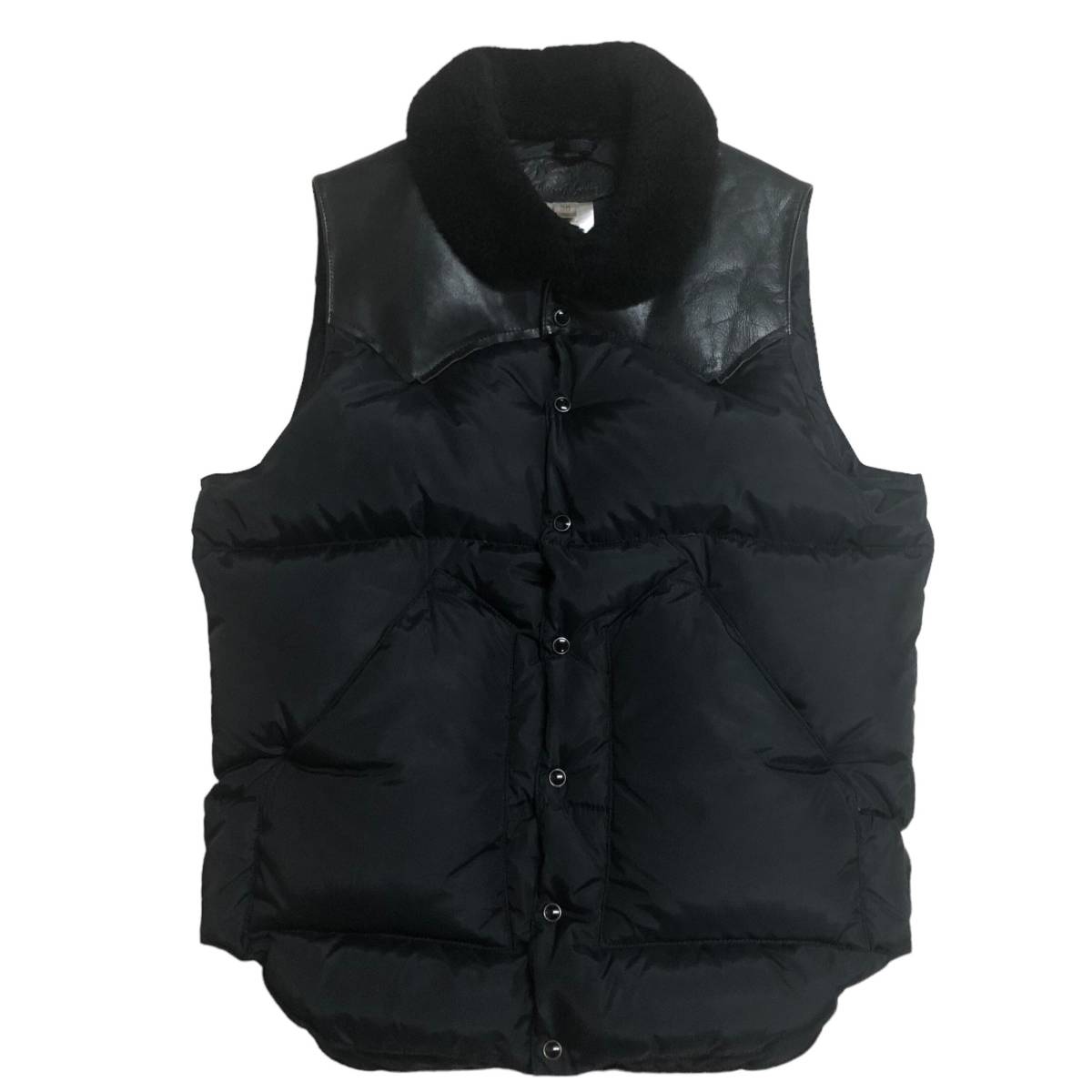 ROCKY MOUNTAIN FEATHERBED ロッキーマウンテンフェザーベッド CHRISTY VEST ヨークレザー ダウンベスト 450-452-20 サイズ36 店舗受取可_画像1