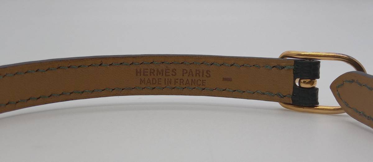 今季ブランド HERMES エルメス ブレスレット レザー リザード W刻印 1967年製 ブレスレット、バングル