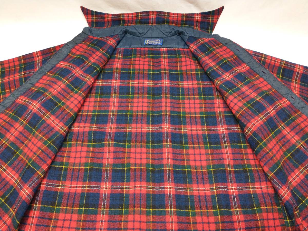 80s PENDLETON Wool Shirt USA製 サイズM レッド チェック ウール シャツ 長袖 ペンドルトン ヴィンテージ アメカジ 80年代_画像7