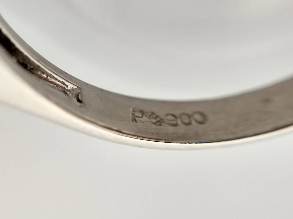Pt900 ダイヤ0.39ct 14号 5.5g リング 指輪 プラチナ ダイヤモンド