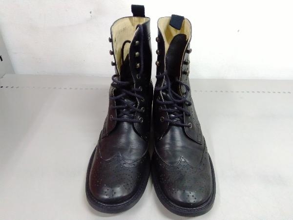 REGAL Reagal short boots black 24.5cm made in Japan race up wing chip short boots 