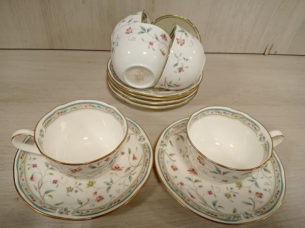 現状品 Noritake　ノリタケ　花更紗シリーズ　HANA SARASA　カップアンドソーサー　6客