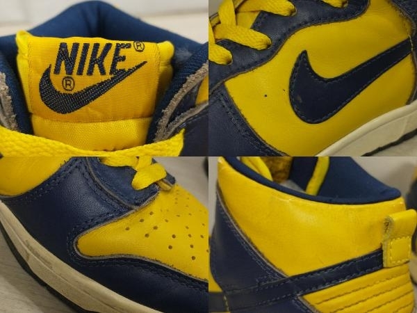 NIKE DUNK HIGH LE NAVY/VARSITY MAIZE MICHIGAN ナイキ ダンク ハイ ネイビー イエロー ミシガン 630335-471 サイズ24.5cm 店舗受取可_画像8