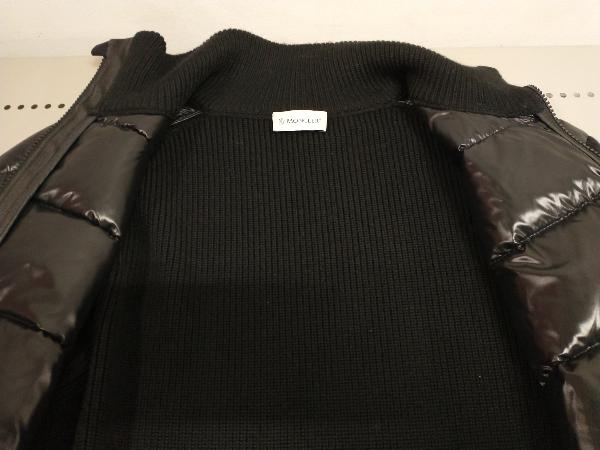 MONCLER モンクレール MAGLIONE TRICOT CARDIGAN ダウンジャケット ブラック トリコカラー 19AW モルドバ共和国製 冬 【管理番号7】_画像3