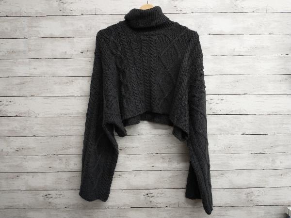 ELIN/Cable cropped knit/エリン/ニットプルオーバー/グレー/ハーフ丈/Sサイズ/11705-15-0702_画像1