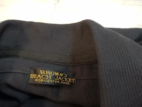 BROWNS ブラウンズ BEACH JACKET ビーチジャケット Lサイズ ネイビー コットンジャケット カバーオール メンズ 日本製_画像3