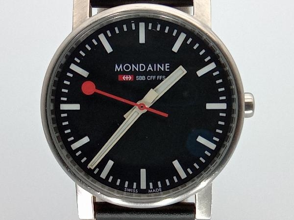 MONDAINE 腕時計 モンディーン レイルウェイウォッチ スイス製 Basics A658 30300 14 黒文字盤 SBB CFF FES 箱付き