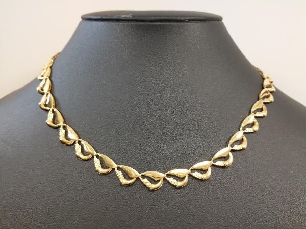K18 デザインネックレス 17g 41cm 幅約8mm 18K 18金 ゴールド 店舗受取可