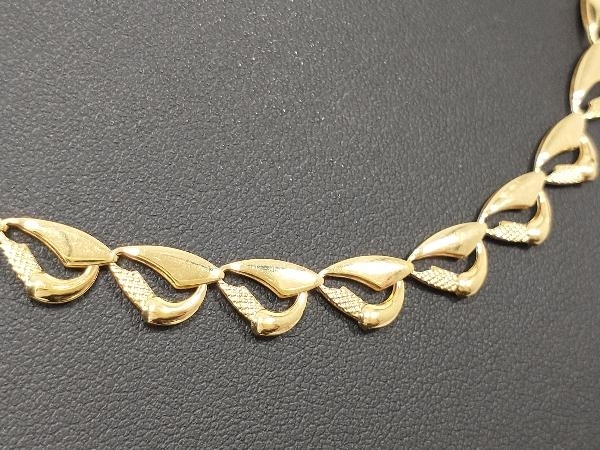 K18 デザインネックレス 17g 41cm 幅約8mm 18K 18金 ゴールド 店舗受取可