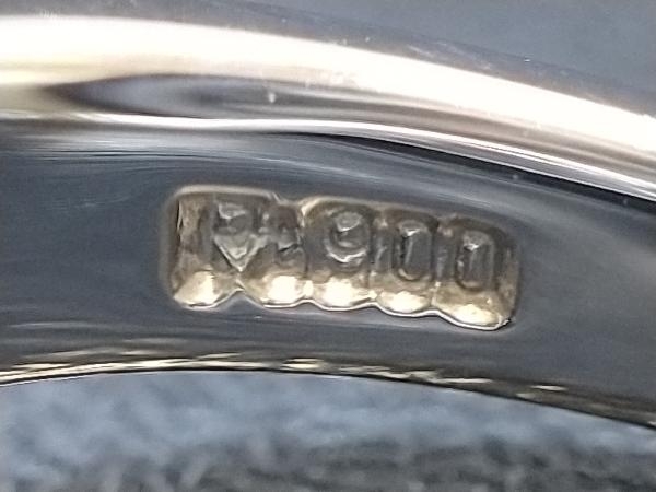 鑑別書付き Pt900 黒蝶真珠 ブラック パール ダイヤモンド リング 指輪 プラチナ D0.16ct 10.0g #12 店舗受取可