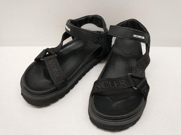 MONCLER CATURA SANDAL サンダル ロゴストラップサンダル レディース 約24.5cm Size 39 ブラック イタリア製