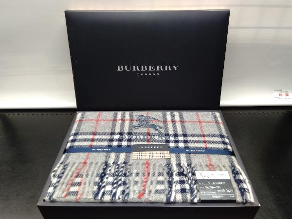 バーバリー Burberry ウールひざ掛け 未使用品 長期保管 デッドストック-