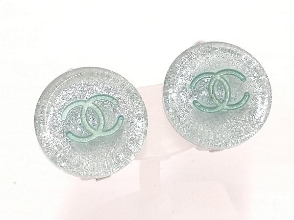 ヤフオク! - CHANEL シャネル イヤリング クリア ラメ イヤリン...