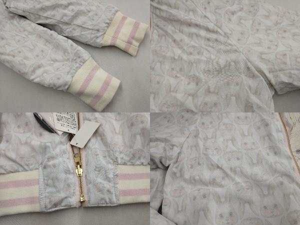【タグ付き】franche lippee/あっぷっぷうさぎスカジャン/フランシュリッペ/リバーシブル/うさぎ柄/うさぎ刺繍/ブルゾン/M