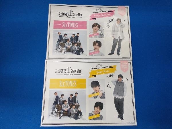  unopened goods *SixTONES 1st Anniversary sticker 6 pieces set jesi-/ pine . north ./ rice field middle ./ capital book@ large ./ forest book@. Taro / high ground super . extra attaching 