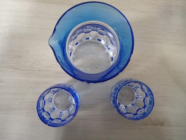 現状品 HOYA CRYSTAL　ホヤクリスタル　切子　酒器セット_画像3