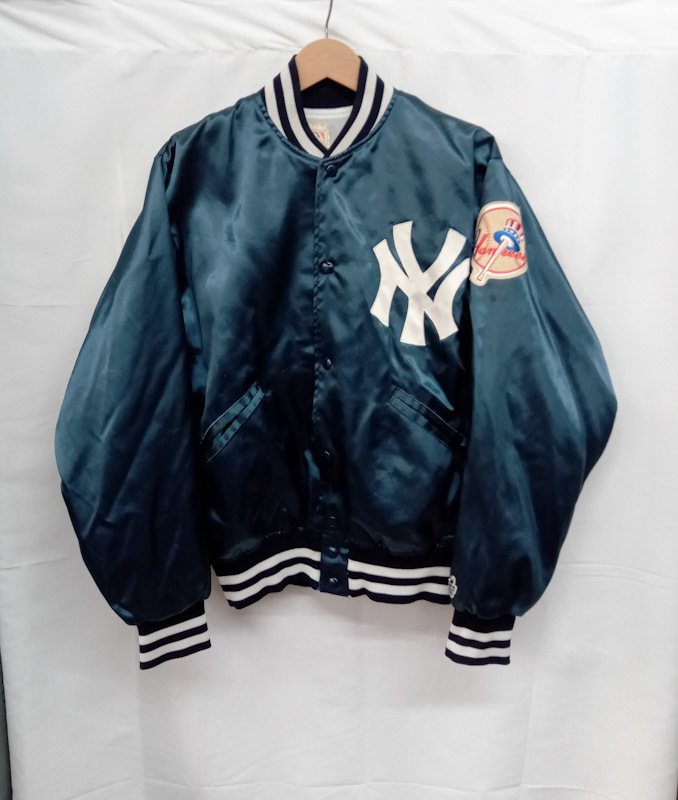 FELCOフェルコ スタジャン 80S NEWYORK YANKEES MADE IN USA アメリカ製 ニューヨーク・ヤンキース ネイビー Mサイズ ワッペン 店舗受取可_画像1