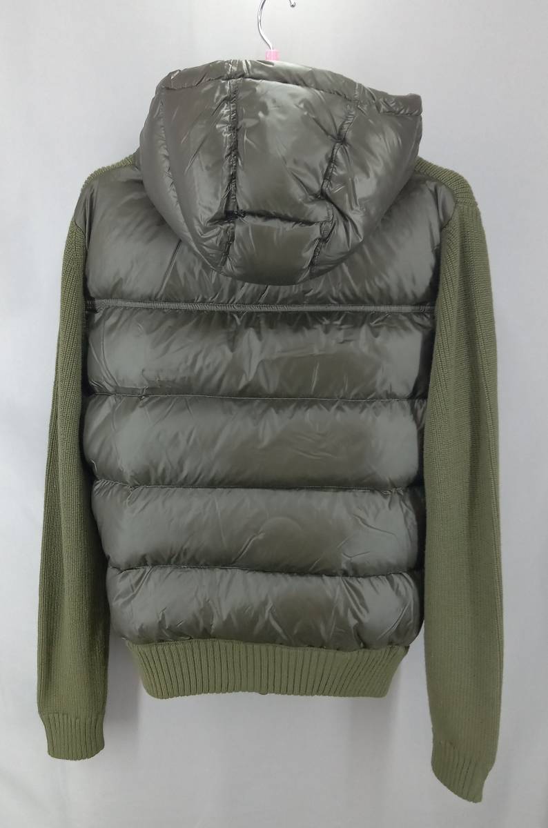 ☆ MONCLER モンクレール 長袖ニットダウン切替パーカー 前身頃ニット