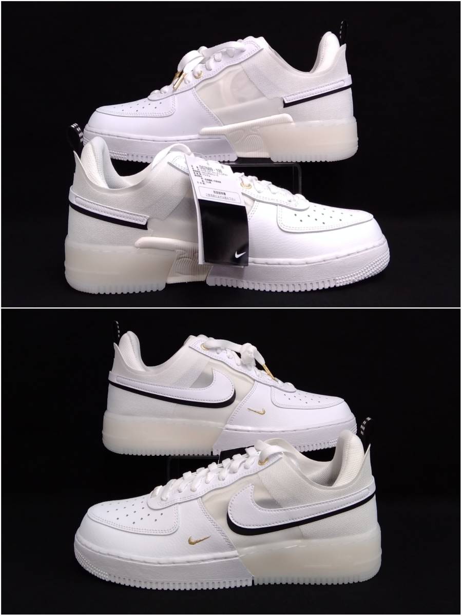 [黒タグ付・未使用] Nike Air Force 1 Low React 'White/Sail/Black' AF1 リアクト スニーカー ホワイト 27cm DQ7669-100 店舗受取可_画像4