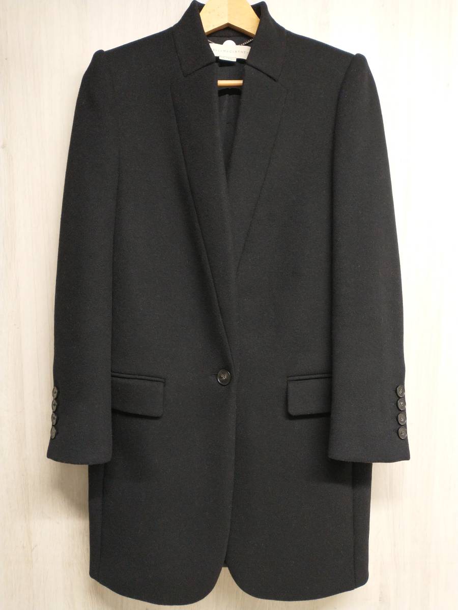 STELLA McCARTNEY 15AW ブライスコート ロング 肉厚 ウール ナイロン ...