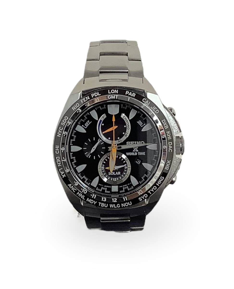 日本未入荷 SEIKO セイコー 店舗受取可 シルバー ソーラー 時計 V195