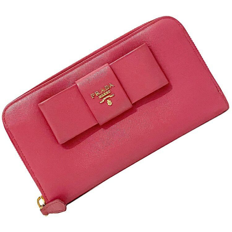 2022年激安 ラウンドファスナー プラダ 長財布 リボン ファスナー PRADA 中古 サフィアーノ レザー 財布 1M0506 ピンク 女性用財布 2022年激安 ラウンドファスナー プラダ 長財布 リボン ファスナー PRADA 中古 サフィアーノ レザー 財布 1M0506 ピンク 女性用財布