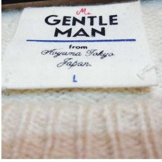 【Lサイズ 】MR.Gentleman ラムウール フレームニット クルーネックセーター
