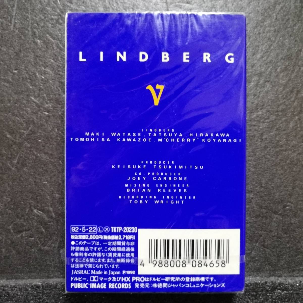 未開封　カセットテープ　リンドバーグ　LINDBERG Ⅴ　TKTP-20230_画像2