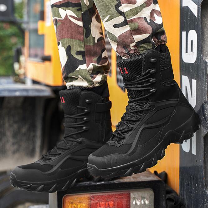  очень популярный милитари ботинки мужской Tacty karu ботинки desert boots уличный рабочая обувь . скользить выдерживающий износ альпинизм обувь 26.5cm хаки 