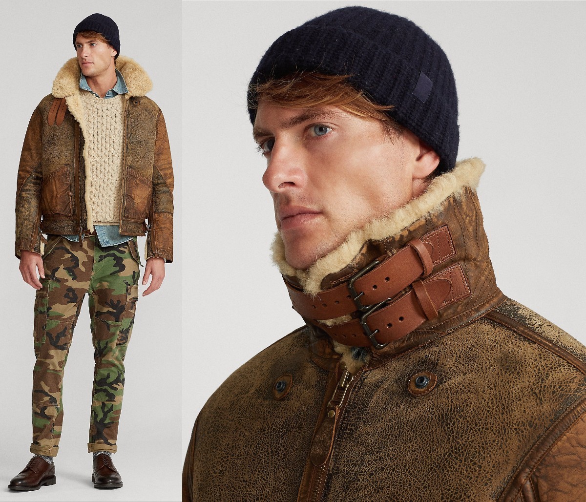 新品 21AW POLO RALPH LAUREN B-3 ラム シアリング レザー 新品 21AW POLO RALPH LAUREN B-3 ラム シアリング レザー