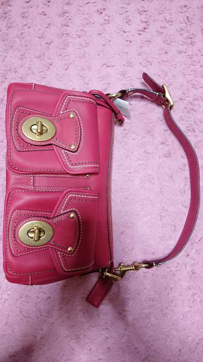 【新品】 未使用☆COACH☆ショルダーバッグ☆オールレザー☆本革☆深いピンク☆お洒落 クリスマス☆レア その他 【新品】 未使用☆COACH☆ショルダーバッグ☆オールレザー☆本革☆深いピンク☆お洒落 クリスマス☆レア その他