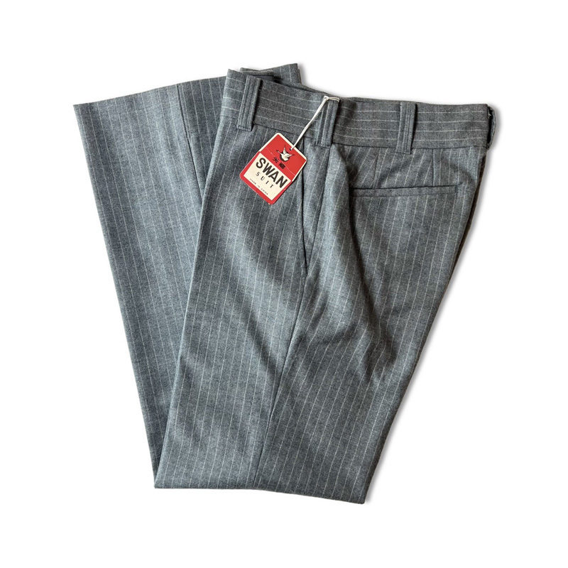 激安大特価!】 フレア ストライプ チョーク SUIT SWAN 天鵝 70s