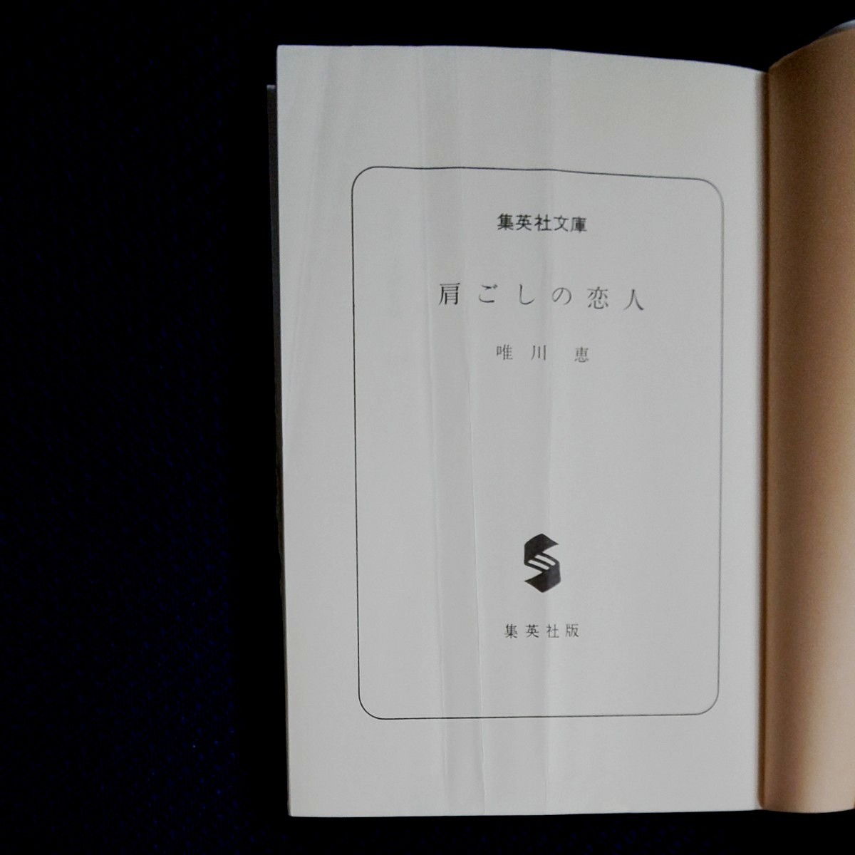 肩ごしの恋人 （集英社文庫） 唯川恵／著 文庫本